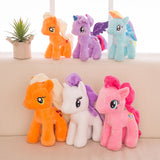 Little Pony Rainbow Plush Soft Kids Hug Stuff Toy 20cm Toy Doll Gift blue