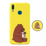 For HUAWEI Y7 2019 Flexible Stand Holder Case Soft TPU Full Cover Case Phone Cover Cute Phone Case 8