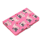 Universal Laptop Protective Case 7Inches Color Painted PU Cover with Front Snap Caring dog