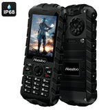 Huadoo H3 Rugged Phone  - IP68 Waterproof, 0.3MP Camera, 200 Lumen Flashlight, 8GB External Memory Support, 2700mAh (Black)