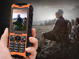 Huadoo H3 Rugged Phone - IP68 Waterproof, FM Radio, 0.3MP Camera, 200 Lumen Flashlight, 2700mAh Battery, 2.4-Inch (Orange)