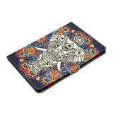 For iPad 10.5 2017/iPad 10.2 2019 Laptop Protective Case Color Painted Smart Stay PU Cover with Front Snap  Fun elephant