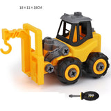 Children Take Apart Construction Educational DIY Engineering Vehicle Toys Gifts for Kids crane