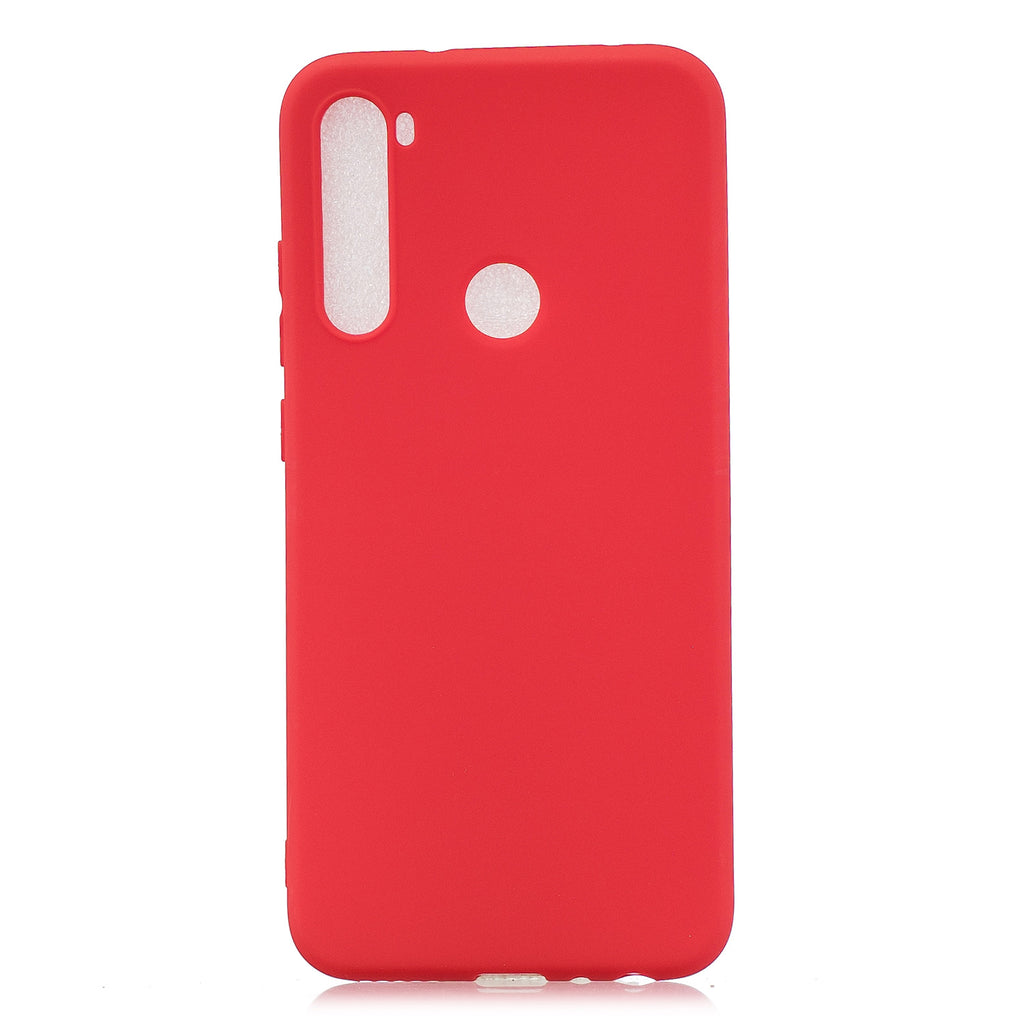 For Samsung A01/ A11/A21/A41/A51/A71/A81/A91 Mobile Phone Case Lovely Candy Color Matte TPU Anti-scratch Non-slip Protective Cover Back Case 4 red