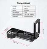 L Bracket Plate for Sony A7M3/A7R3/A9/A7III Quick Release Baseplate & Side Plate  black