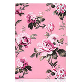 Universal Laptop Protective Case 7Inches Color Painted PU Cover with Front Snap Pink flower