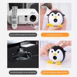 DLP Mini Projector - Penguin Design, DLP Technology, 40 Lumens, 1080p Support, Built-In 8W Speaker, 950mAh