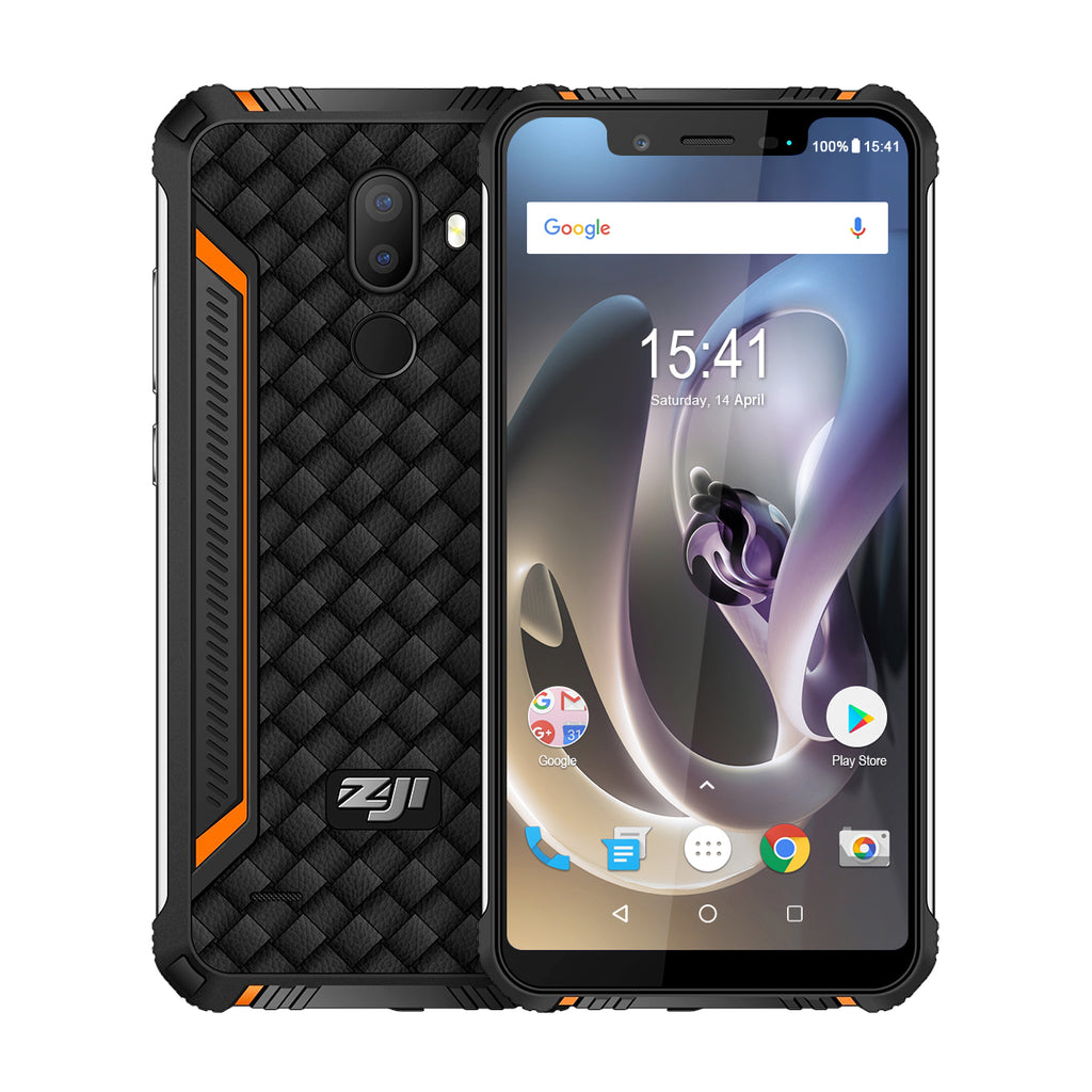 HOMTOM ZOJI Z33 5.85" HD+ 19:9 Full Screen Smartphone MT6739 Quad Core 3+32GB Face ID 4G Mobile Phone EU Plug - Black Orange