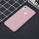 For HUAWEI Y6 2019 Lovely Candy Color Matte TPU Anti-scratch Non-slip Protective Cover Back Case 11