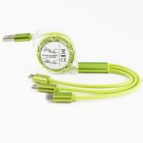 Charging Cable 3 in 1 for Android TYPE-C three-in-one mobile phone charging telescopic data line