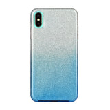 For iphone X/XS/XR/XS MAX/11/11 pro MAX Phone Case Gradient Color Glitter Powder Phone Cover with Airbag Bracket blue