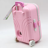 Cute Plastic Rolling Suitcase Mini Luggage Box for BJD Dolls Silver