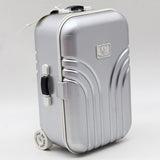 Cute Plastic Rolling Suitcase Mini Luggage Box for BJD Dolls Silver