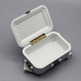 Cute Plastic Rolling Suitcase Mini Luggage Box for BJD Dolls Silver