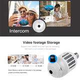 IP Camera - Light Bulb Design, Bug Zapper, Motion Detection, App Support, 128GB SD Card Recording, 960p, 120 Lumen LED