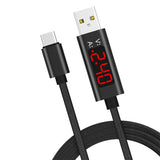 Voltage Current Display USB Cable LCD Screen Fast Charging Wire for Apple Android Type-c