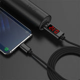 Voltage Current Display USB Cable LCD Screen Fast Charging Wire for Apple Android Type-c