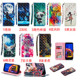 For Samsung J4+/J4 PLUS Cool 3D Coloured Painted PU Magnetic Clasp Wallet Phone Case with Bracket Lanyard Flower wind chimes