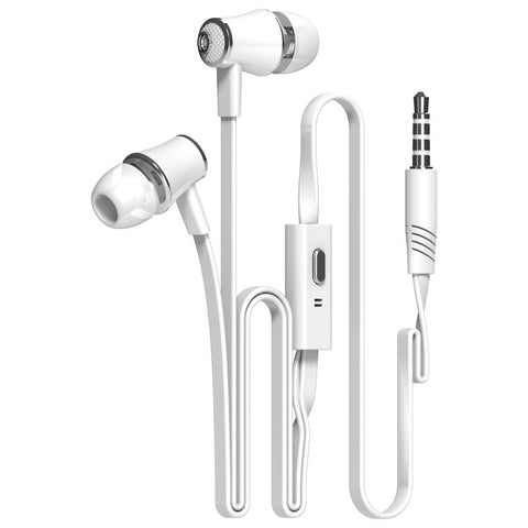 Langsdom JM21 In-ear Earphones Wired Headsets with Mic Earbuds Earpiece for Phone white