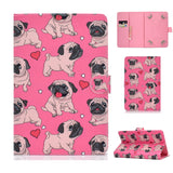 Universal Laptop Protective Cover Color Painted 8 Inches PU Case with Front Snap Caring dog