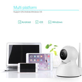 HD Security Camera - Indoor Usage, 1/4-Inch CMOS, Motion Detection, Night Vision, SD Recording, App Support, PTZ, WiFi Wireless