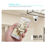 HD Security Camera - Indoor Usage, 1/4-Inch CMOS, Motion Detection, Night Vision, SD Recording, App Support, PTZ, WiFi Wireless