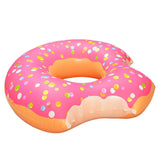 Inflatable Giant Donut Swimming Pool Floats with Two-Bite for All Ages Swim Ring