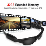 HD Mini Camera Sunglasses Glasses Eyewear Audio Video Recorder DVRs Black