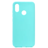 for XIAOMI Redmi S2 Lovely Candy Color Matte TPU Anti-scratch Non-slip Protective Cover Back Case Light blue