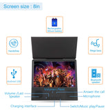 L8 Screen Magnifier 3D Smartphone Movies Amplifier with Bluetooth Speaker HD Protable Phone Video Projector with Foldable Cellphone Stand  black_8.5inch