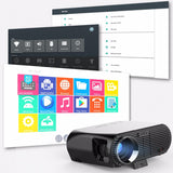 HD Android Projector - Android 6.0, 5.8-Inch LCD, 800p, Quad-Core, 1GB RAM, 360 Lumen, 8GB ROM, WiFi, Google Play, Bluetooth