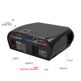 HD Android Projector - Android 6.0, 5.8-Inch LCD, 800p, Quad-Core, 1GB RAM, 360 Lumen, 8GB ROM, WiFi, Google Play, Bluetooth