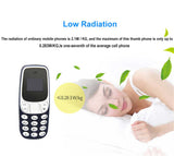 Mini Cell Phones Super Small Mobile Phones Voice Changer Bluetooth Earphones Dialer Dual SIM Low Radiation black