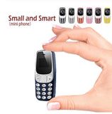 Mini Cell Phones Super Small Mobile Phones Voice Changer Bluetooth Earphones Dialer Dual SIM Low Radiation black