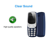 Mini Cell Phones Super Small Mobile Phones Voice Changer Bluetooth Earphones Dialer Dual SIM Low Radiation black