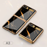 For Samsung Galaxy Z flip Foldable Cellphone Shell Electroplated Painted Folding Phone Case A7