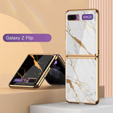 For Samsung Galaxy Z flip Foldable Cellphone Shell Electroplated Painted Folding Phone Case A7