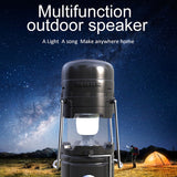 Bluetooth Speaker - LED Flashlight, LED Lantern, Bluetooth 4.0, FM Radio, 500 Lumen, Solar Charging, 2200mAh, TF Card Support