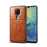 For HUAWEI MATE 20X 2 in 1 Retro PU Leather Wallet Stand Non-slip Shockproof Cell Phone Case black