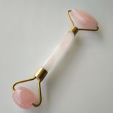 Double-end Jade Pink Roller Massager Facial Slimming Tool for Face Body Massage