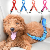 Elastic Reflective Safety Rope Traction Belt for Pet Dogs Supplies Car Seat red