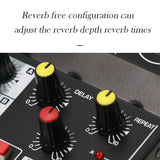 Mini Mixing Audio Sound Mixer 8 Channel Karaoke Microphone Amplifier Console  black