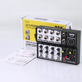 Mini Mixing Audio Sound Mixer 8 Channel Karaoke Microphone Amplifier Console  black