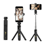 XT09 Tripod Stand Extendable 360?? Rotation Self-timer Bluetooth Selfie Stick Monopod Foldable Live XT10 Mobile Phone Bracket XT09 red