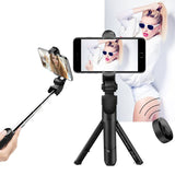 XT09 Tripod Stand Extendable 360?? Rotation Self-timer Bluetooth Selfie Stick Monopod Foldable Live XT10 Mobile Phone Bracket XT09 red