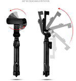 XT09 Tripod Stand Extendable 360?? Rotation Self-timer Bluetooth Selfie Stick Monopod Foldable Live XT10 Mobile Phone Bracket XT09 black