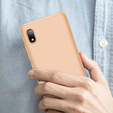 For Samsung A10 Ultra Slim PC Back Cover Non-slip Shockproof 360 Degree Full Protective Case gold