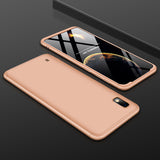 For Samsung A10 Ultra Slim PC Back Cover Non-slip Shockproof 360 Degree Full Protective Case gold