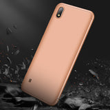 For Samsung A10 Ultra Slim PC Back Cover Non-slip Shockproof 360 Degree Full Protective Case gold