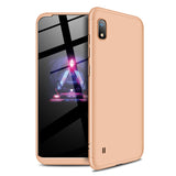 For Samsung A10 Ultra Slim PC Back Cover Non-slip Shockproof 360 Degree Full Protective Case gold